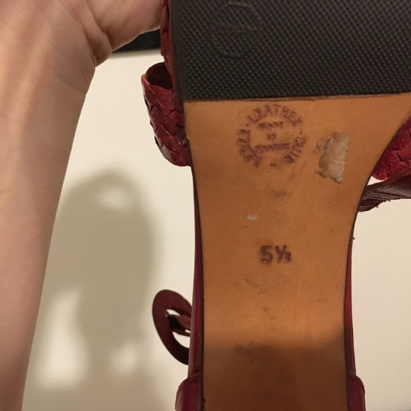 Stephane Kelian Red Leather Paris Heel - Picture 5 of 6